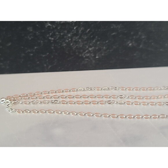 925 Sterling Silver Adjustable Chain Necklace Vintage - Picture 5 of 10